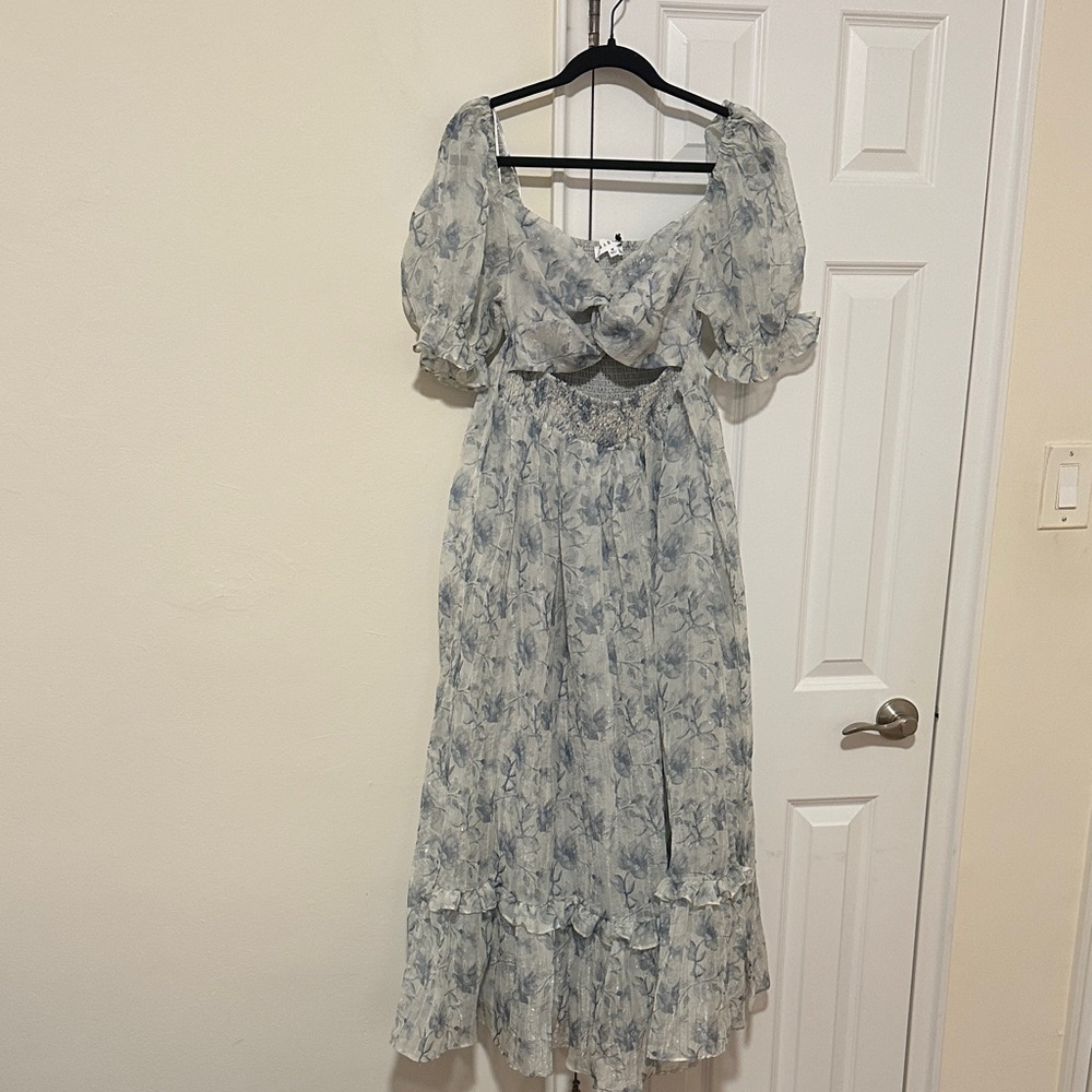 MABLE Blue floral maxi dress